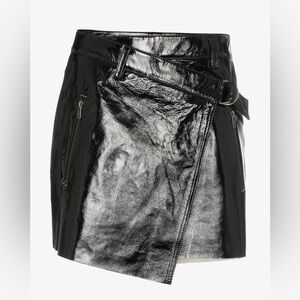 Ksubi wrapover patent skirt